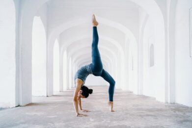 lady doing yoga